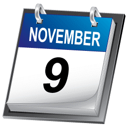 kalender 9 november
